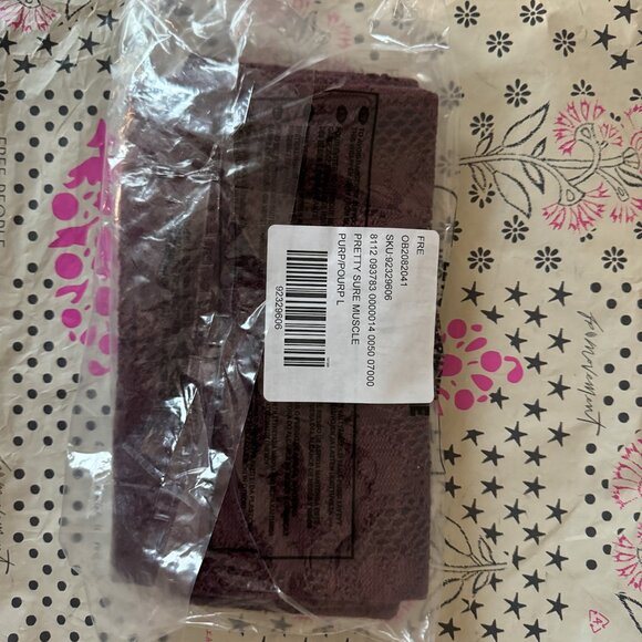 Free People NWT Purple Lace Slim Relaxed Hip Length High Neckline Keyhole Tank - Picture 10 of 10